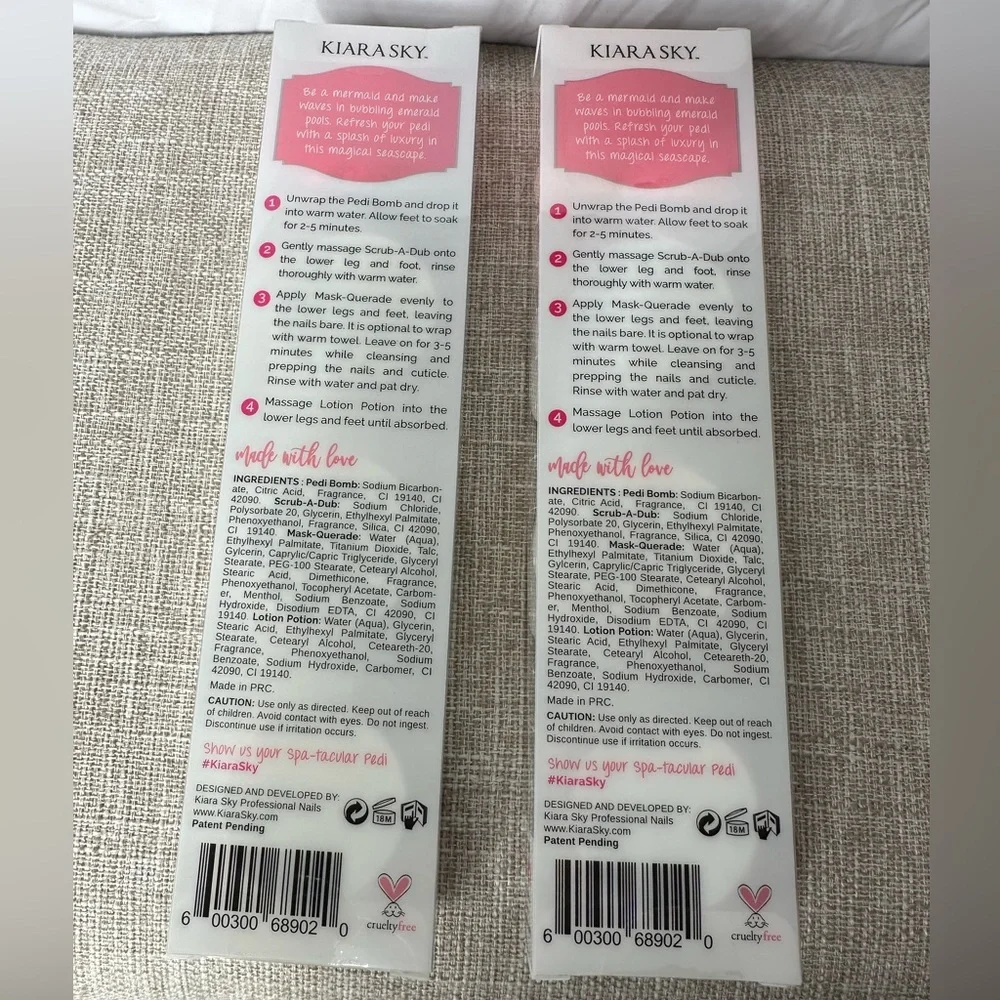 NWT Kiara Sky PediPack Duo At-Home Spa Pedicure Kit Mermazing Escape Mermaid